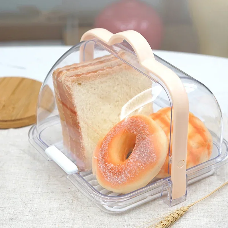 Food Storage Acrylic Containers - กล่องใส่ขนมอบเค้กใสอเนกประสงค์กันฝุ่นเคสแบบพับปิดได้อาหารผลไม้ขนมพร้อมถาดระบายน้ำ