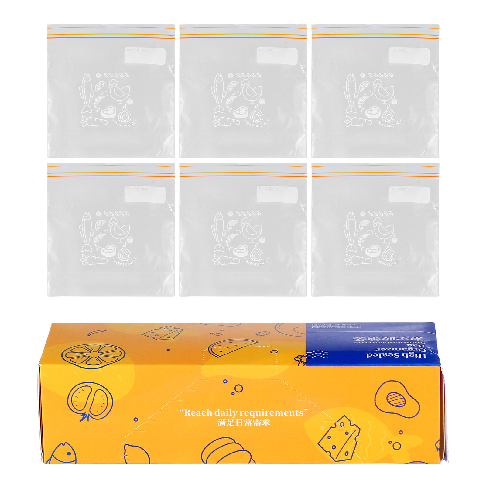 Food Storage With Lock - ถุงเก็บรักษาความสด 30 ชิ้น แบบใส สำหรับขนม ผลไม้