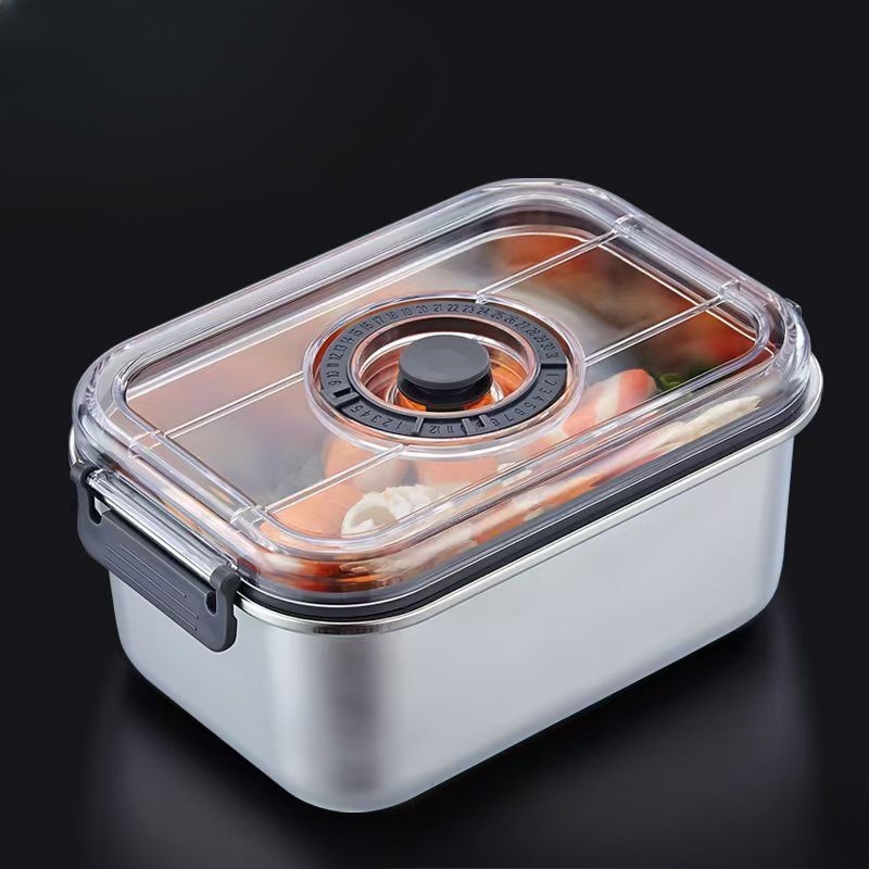 Food Storage Underground - กล่องถนอมอาหารสุญญากาศสแตนเลส ปิดสนิท สำหรับเก็บผัก ผลไม้ กล่องข้าวกลางวัน