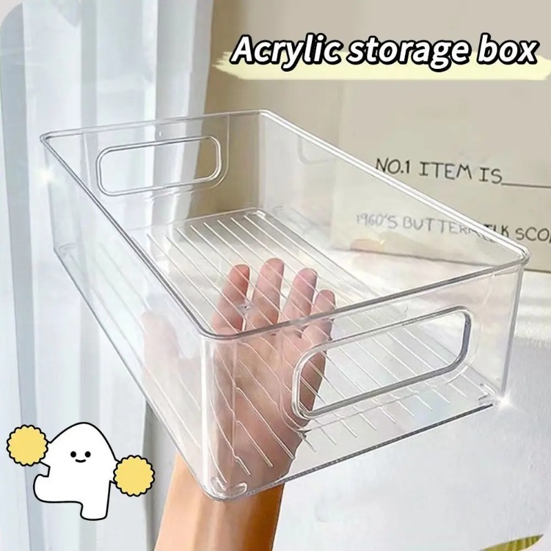 Food Storage Drawers - กล่องจัดระเบียบลิ้นชักแบบใส ซ้อนกันได้ สำหรับใส่ผลไม้ อาหาร หนังสือ เครื่องสำอาง