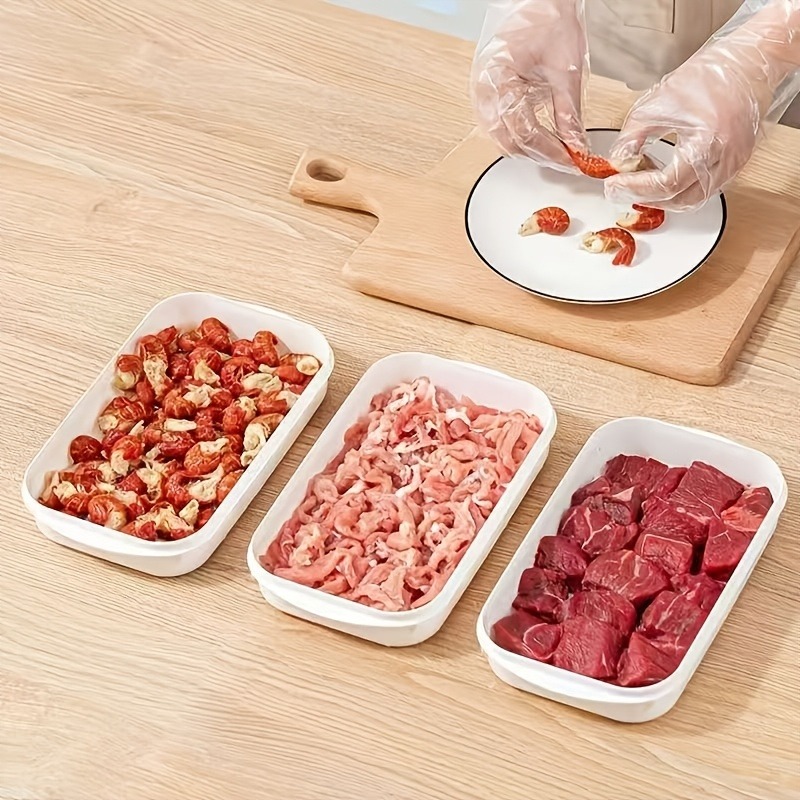 Food Storage Frozen - 1/3/10PC ตู้เย็นแบบพกพา กล่องเก็บเนื้อสด กล่องถนอมอาหาร สำหรับเก็บผลไม้แช่แข็ง ชุดอุปกรณ์ครัว