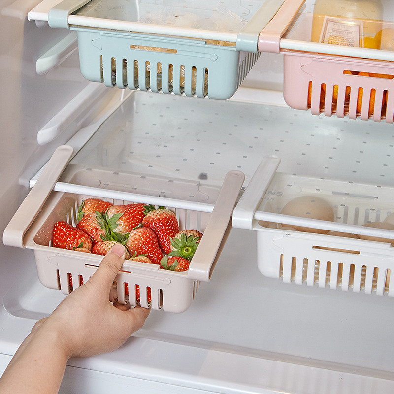 Food Storage Drawers - ห้องครัวแขวนตู้เย็นไข่กล่องเก็บผลไม้ลิ้นชักตะกร้าอุปกรณ์ครัวตู้เย็นชั้นวางของ