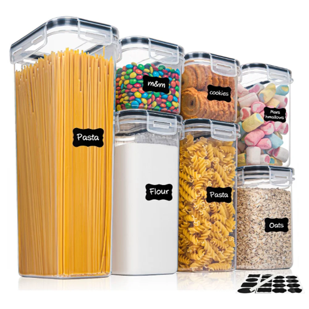 Food Storage Acrylic Containers - ชุดกล่องถนอมอาหาร 7 ชิ้น ปลอดสาร BPA ผลิตจากพลาสติก