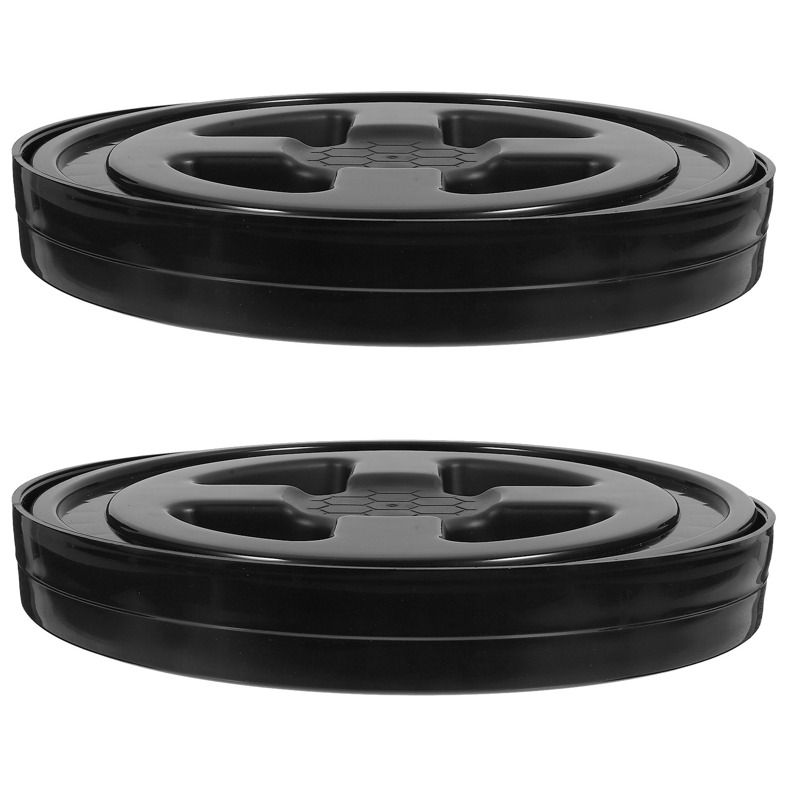 Food Storage With Lock - ฝาปิดถังแบบล็อค 2 ชิ้น ปิดผนึกแน่นสนิท ป้องกันการรั่วซึม ฝาปิดแบบเกลียวสำหรับถังอเนกประสงค์