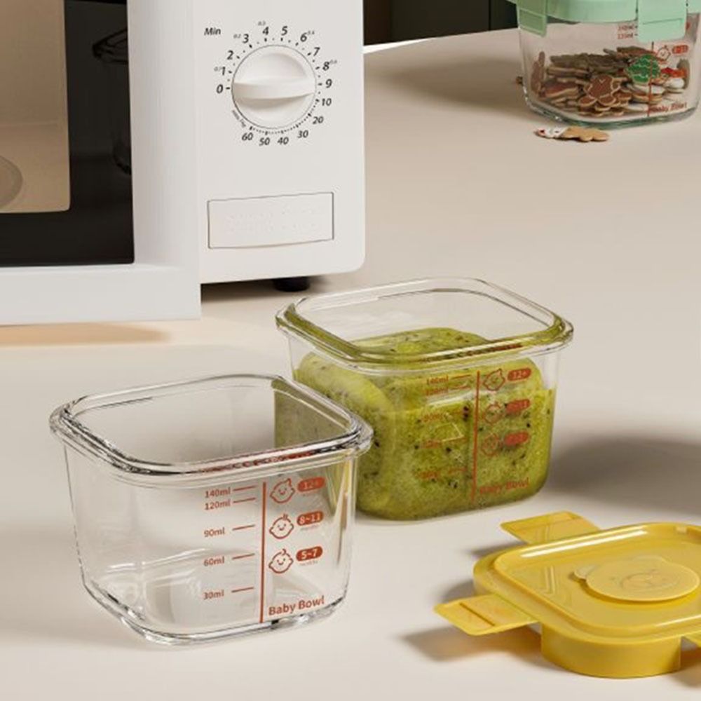 Food Storage Frozen - กล่องเก็บอาหารใหม่ขนาด 170 มล. ถ้วยแก้วสำหรับอาหารเด็กแช่แข็ง ปลอดภัยสำหรับไมโครเวฟ โถเก็บอาหารเด็กสำหรับเจ้าตัวน้อย