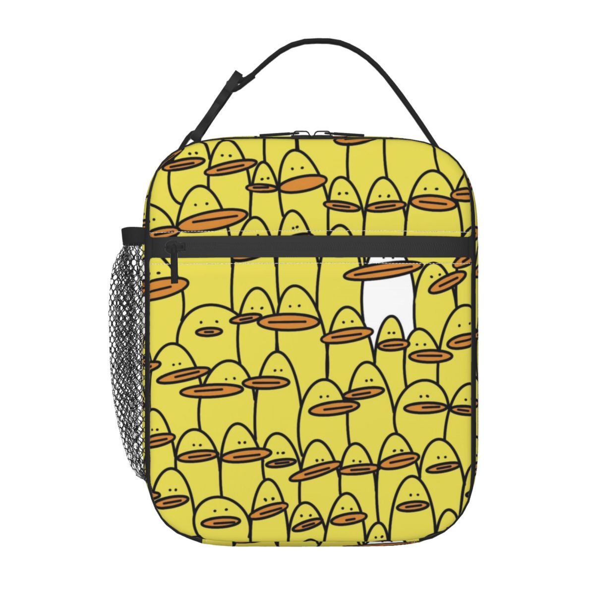 Food Storage Yellow - กระเป๋าใส่อาหารกลางวันแบบมีฉนวนกันความร้อนลายยางเป็ดสีเหลืองคลาสสิกสำหรับผู้หญิง กล่องเบนโตะเก็บความเย็นแบบใช้ซ้ำได้สำหรับโรงเรียน