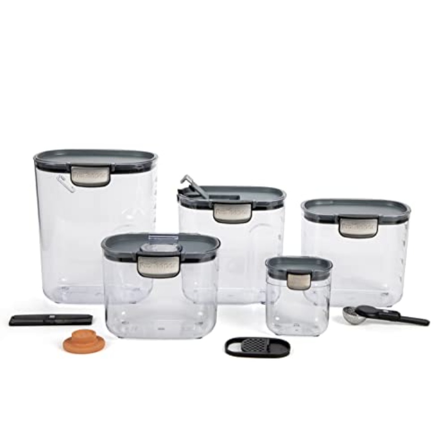 Food Storage Acrylic Containers - ชุดภาชนะเก็บอาหารแบบปิดสนิท ชุดกระปุกพลาสติกใสสำหรับใส่แป้งและน้ำตาล พร้อมอุปกรณ์แม่เหล็กสำหรับจัดระเบียบครัว