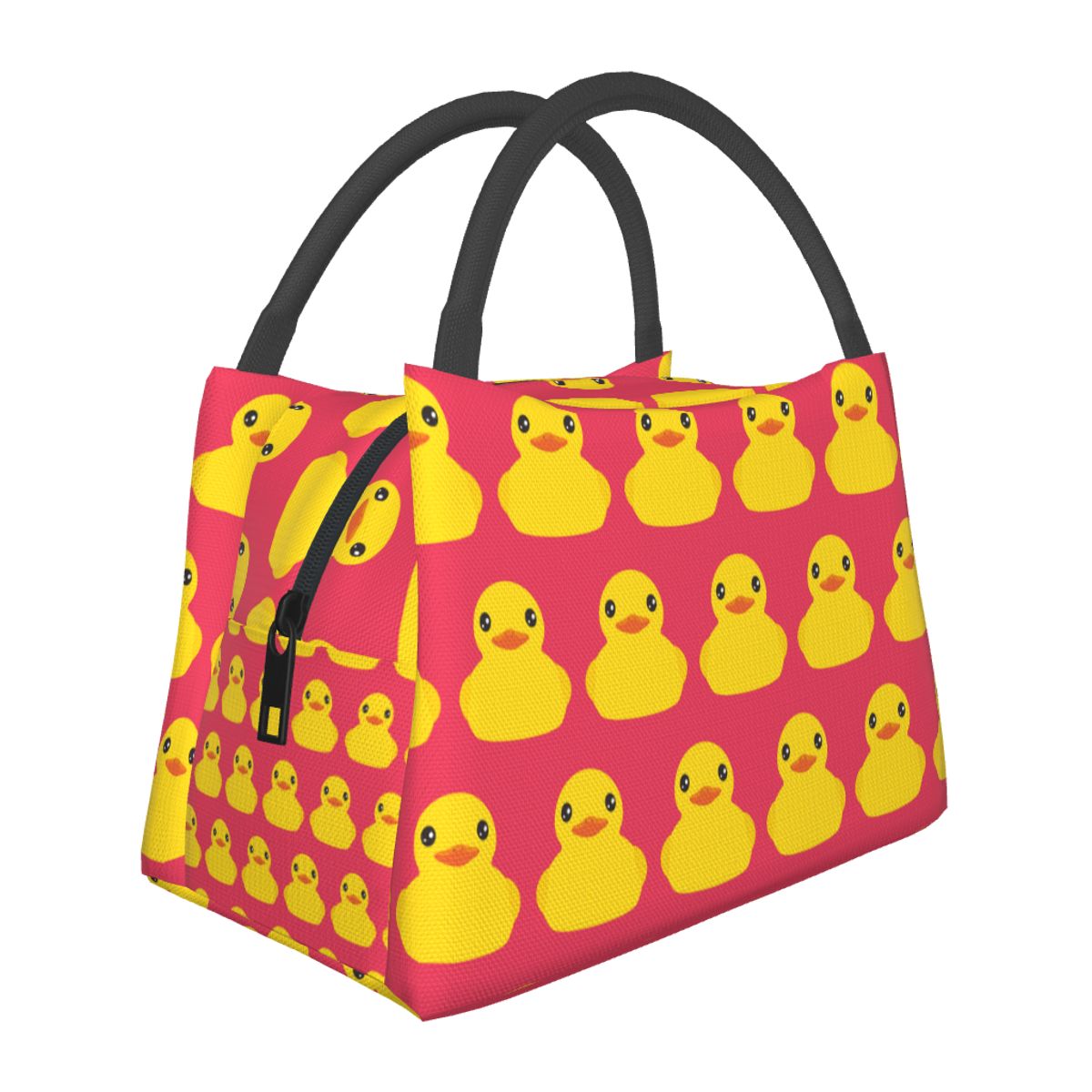 Food Storage Yellow - ถุงอาหารกลางวันแบบมีฉนวนลายเป็ดยางสีเหลืองคลาสสิกสำหรับผู้หญิง กล่องเก็บอาหารปิคนิค กล่องเก็บความเย็น กระเป๋าใส่อาหารกลางวันแบบเก็บความร้อน