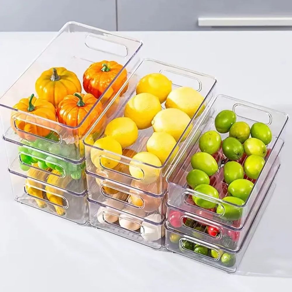 Food Storage Acrylic Containers - กล่องอะคริลิคเก็บโน้ตบุ๊คแบบ INS กล่องจัดเก็บในตู้เย็นแบบใสใส่อาหารผลไม้ภาชนะกล่องเครื่องประดับเครื่องสำอาง