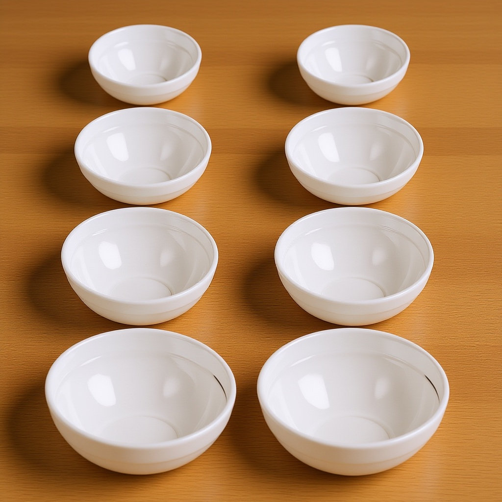 Food Storage Non Toxic - ชุดชามน้ำมันหอมระเหยอะคริลิกเกรดอาหาร 8 ชิ้น ปลอดสารพิษ ไม่มีกลิ่น โปร่งใส