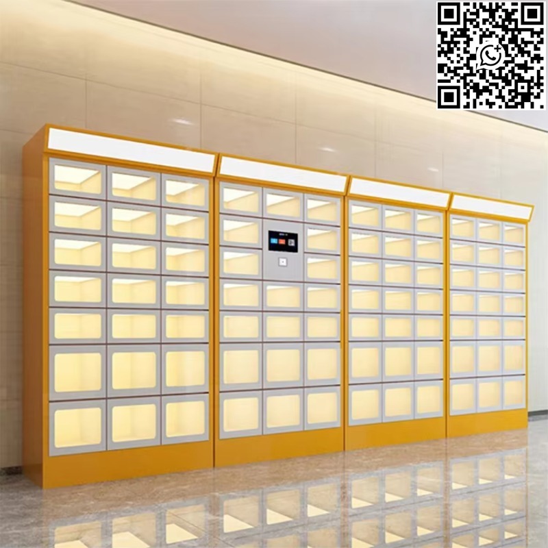 Food Storage With Lock - ตู้เก็บอาหารอัจฉริยะแบบสองด้านพร้อมล็อคอิเล็กทรอนิกส์ ผลิตจากเหล็กแผ่นรีดเย็น ประกอบสำเร็จ จัดส่งตรงจากโรงงาน