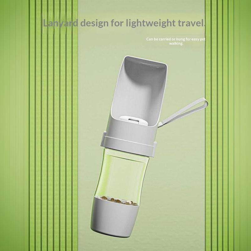 Food Storage Non Toxic - ขวดน้ำพกพาสำหรับสัตว์เลี้ยง ป้องกันการรั่วซึม 2-in-1 พร้อมที่เก็บอาหาร ปลอดสารพิษ สำหรับลูกสุนัข