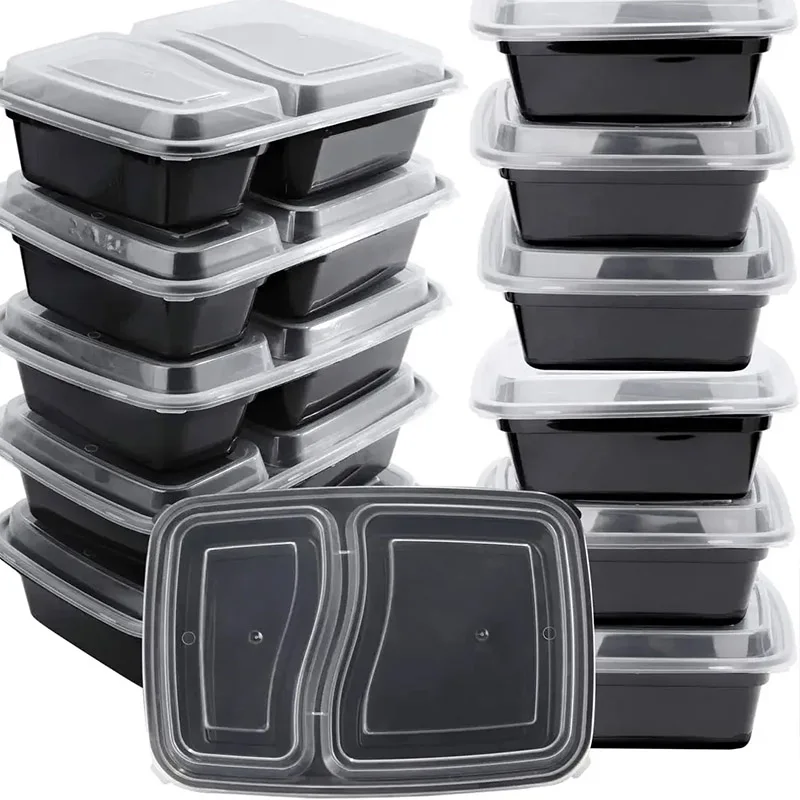 Food Storage Underground - 10 ชุดกล่องอาหารทิ้งพร้อมฝาปิดไมโครเวฟกล่องเก็บอาหารห้องครัวตู้เย็นภาชนะเก็บทนทาน STACKABLE