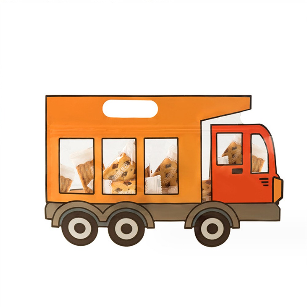 Food Storage Year Supply - ถุงบรรจุภัณฑ์ลายการ์ตูนสร้างสรรค์ 10 ชิ้น ถุงพลาสติกใส่อาหารแบบมีซิป ถุงใส่ขนมแบบตั้งได้ ถุงของขวัญสำหรับงานปาร์ตี้