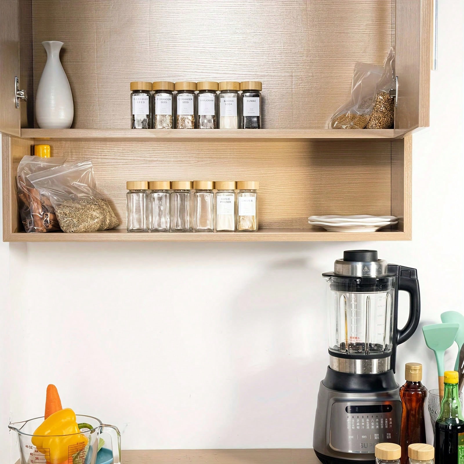 กล่องเก็บเครื่องปรุงไม้ไผ่ขนาด - Food Storage Drawers บทวิจารณ์และราคา