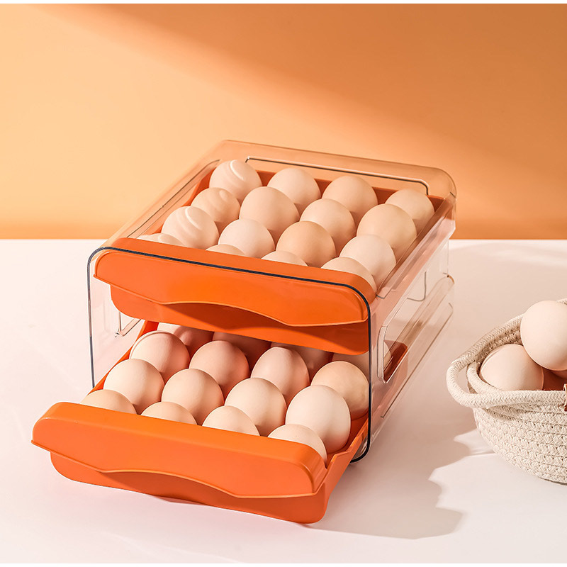 กล่องเก็บไข่สองชั้นพร้อมลิ้นชั - Food Storage Drawers บทวิจารณ์และราคา