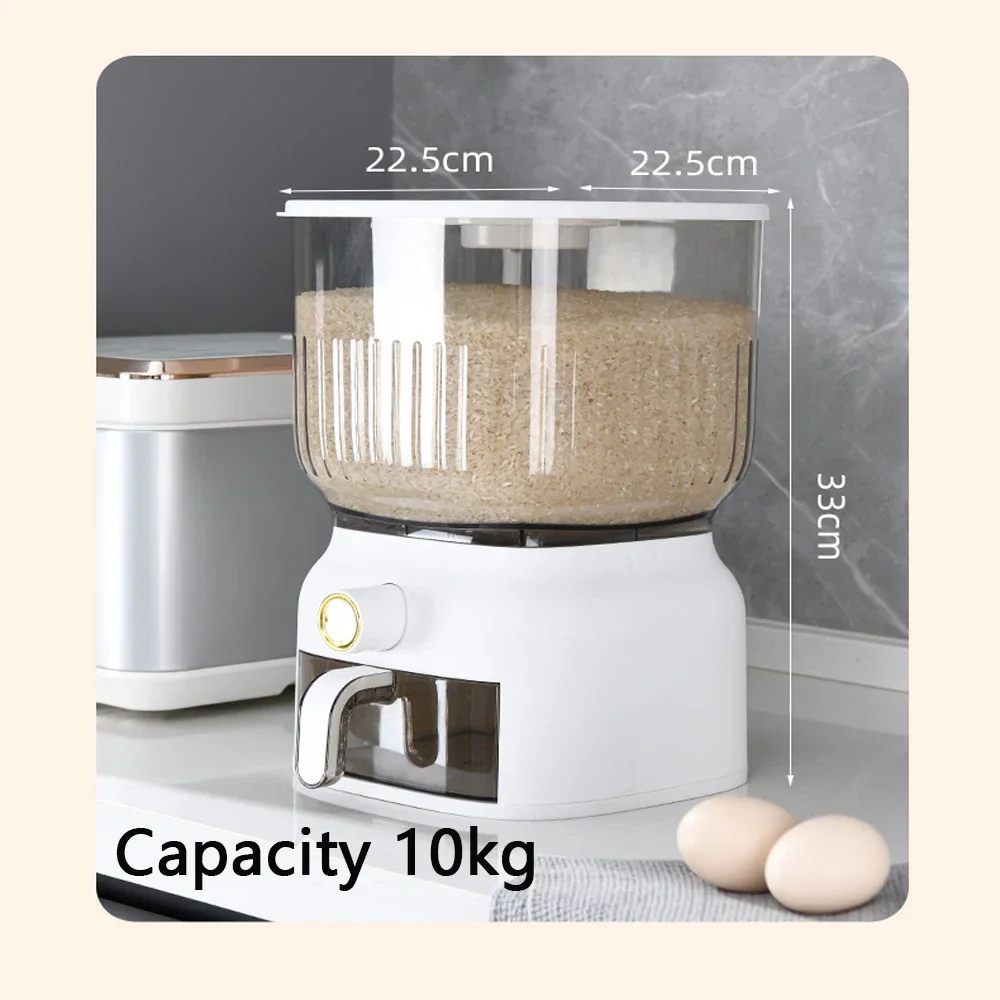 กล่องเก็บข้าวสารในครัว 10 กก.  - Food Storage Acrylic Containers บทวิจารณ์และราคา