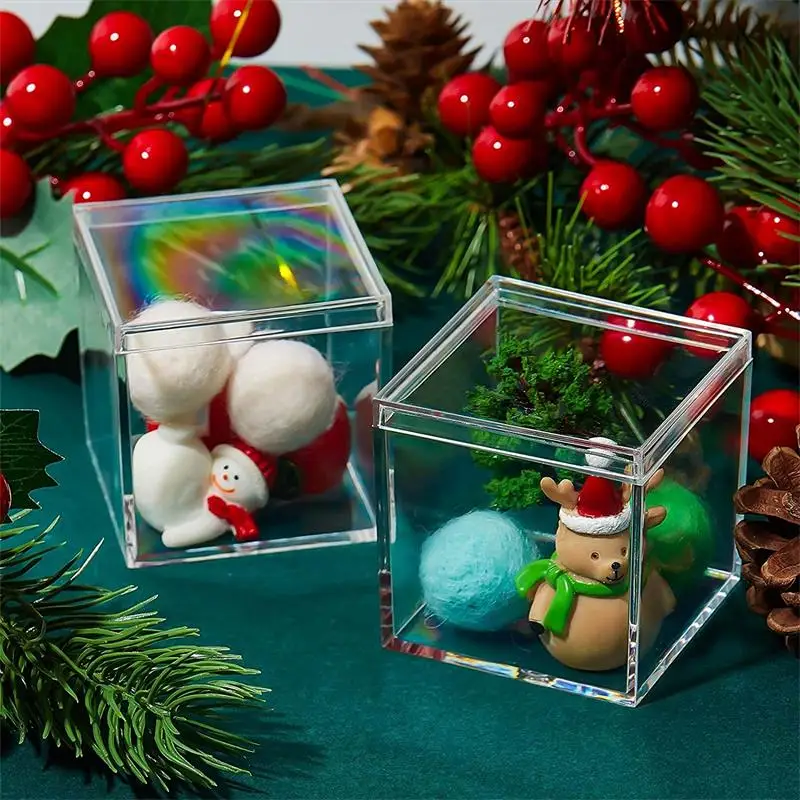 12 PCS อะคริลิคใสกล่องพลาสติกข - Food Storage Acrylic Containers บทวิจารณ์และราคา