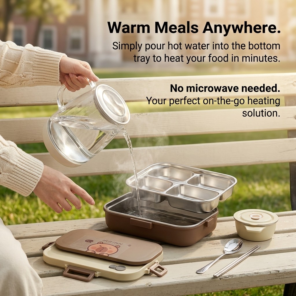 กล่องข้าวสแตนเลส 304 ชุด 4/5 ช - Food Storage Underground บทวิจารณ์และราคา