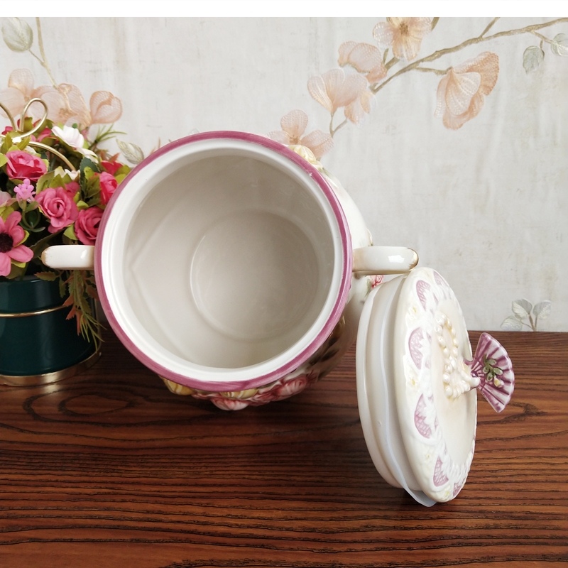 โถเซรามิกเคลือบลายเพ้นท์มือ ฝา - Food Storage Lidl บทวิจารณ์และราคา