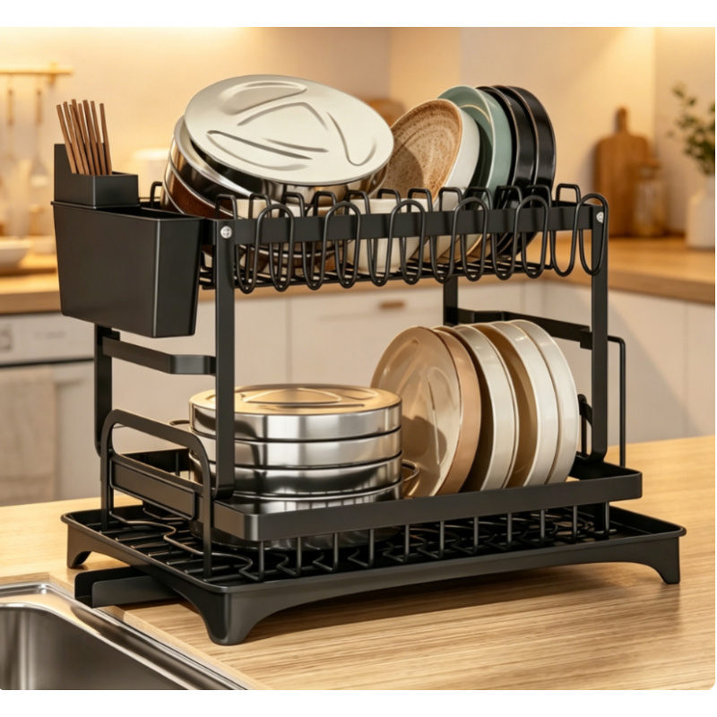ชั้นวางจานโลหะ 2 ชั้น ขนาดใหญ่ - Food Storage Shelving บทวิจารณ์และราคา