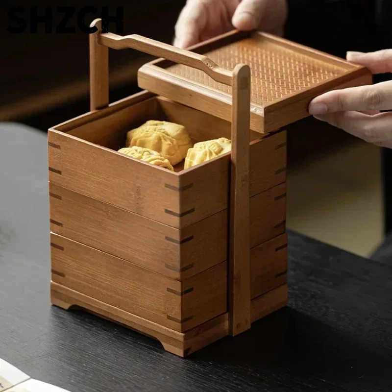 ตะกร้าเก็บของไม้ไผ่แบบดั้งเดิม - Food Storage Acrylic Containers บทวิจารณ์และราคา