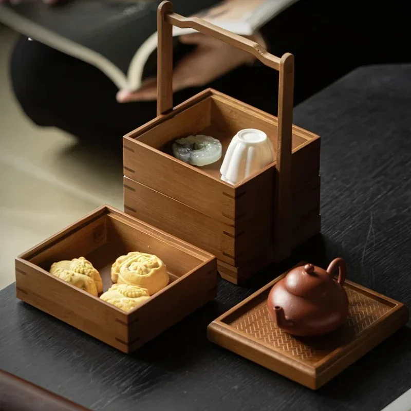 ตะกร้าเก็บของไม้ไผ่แบบดั้งเดิม - Food Storage Acrylic Containers บทวิจารณ์และราคา