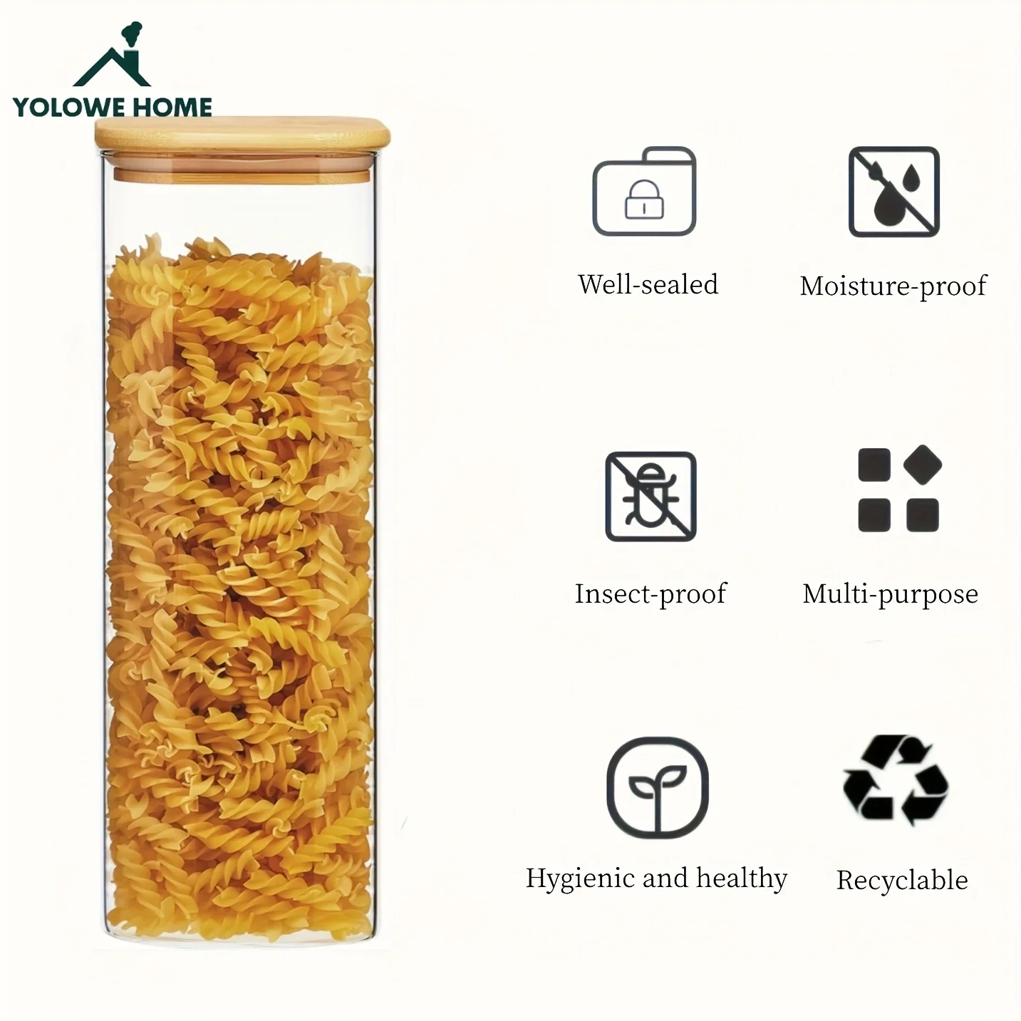 กระปุกแก้วเก็บอาหารทรงสี่เหลี่ - Food Storage Acrylic Containers บทวิจารณ์และราคา
