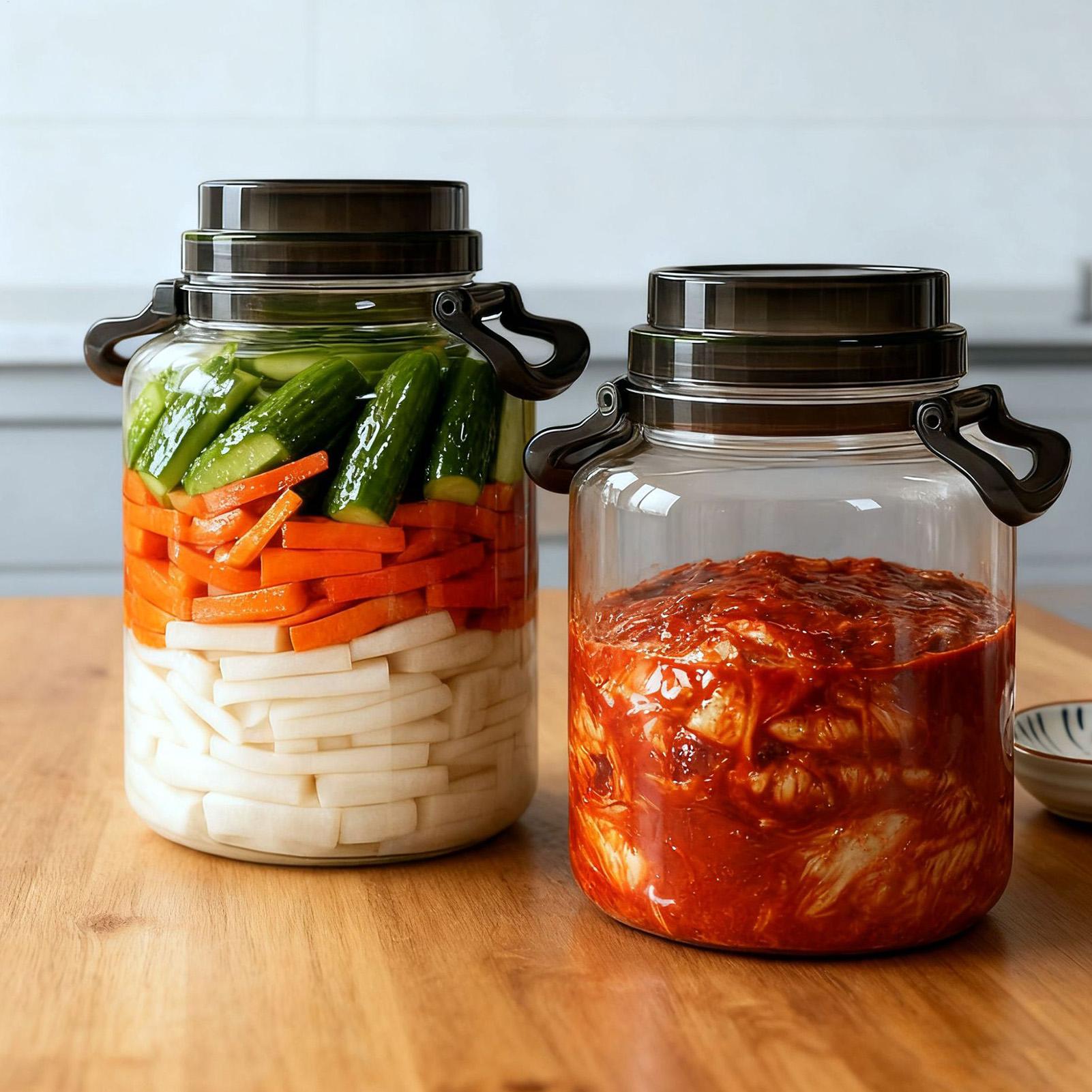 โหลแก้วสำหรับใส่ผักดองพร้อมฝาป - Food Storage Lidl บทวิจารณ์และราคา