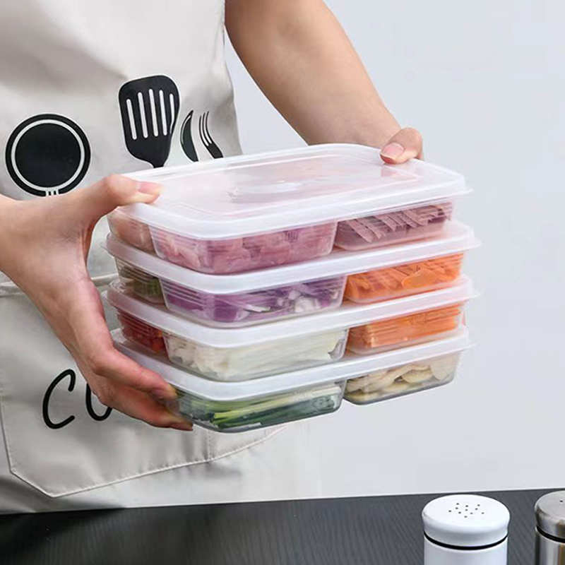 ใหม่【กล่องเก็บของพลาสติก 4 ช่อ - Food Storage Underground บทวิจารณ์และราคา