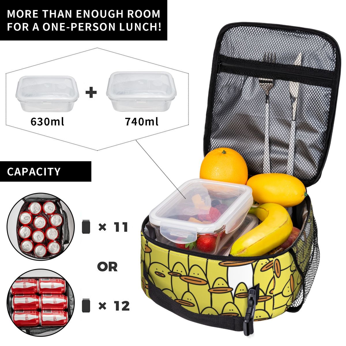 กระเป๋าใส่อาหารกลางวันแบบมีฉนว - Food Storage Yellow บทวิจารณ์และราคา