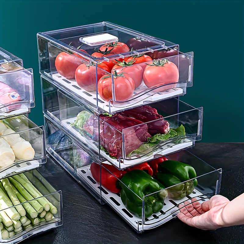 1ชิ้นกล่องที่จัดเก็บในตู้เย็นล - Food Storage Drawers บทวิจารณ์และราคา