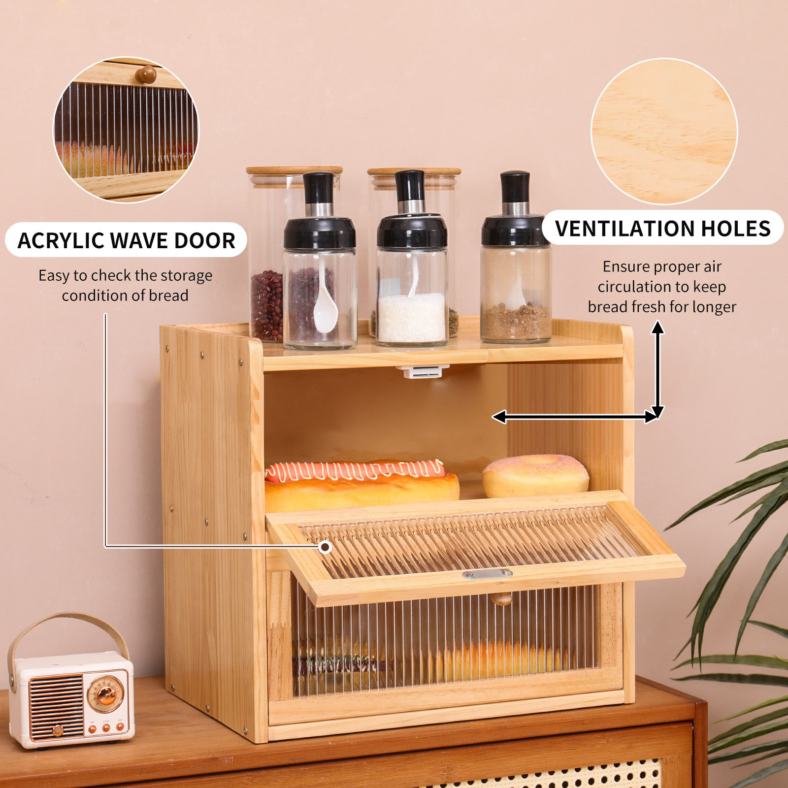 กล่องใส่ขนมปัง กล่องเก็บขนมปัง - Food Storage Acrylic Containers บทวิจารณ์และราคา