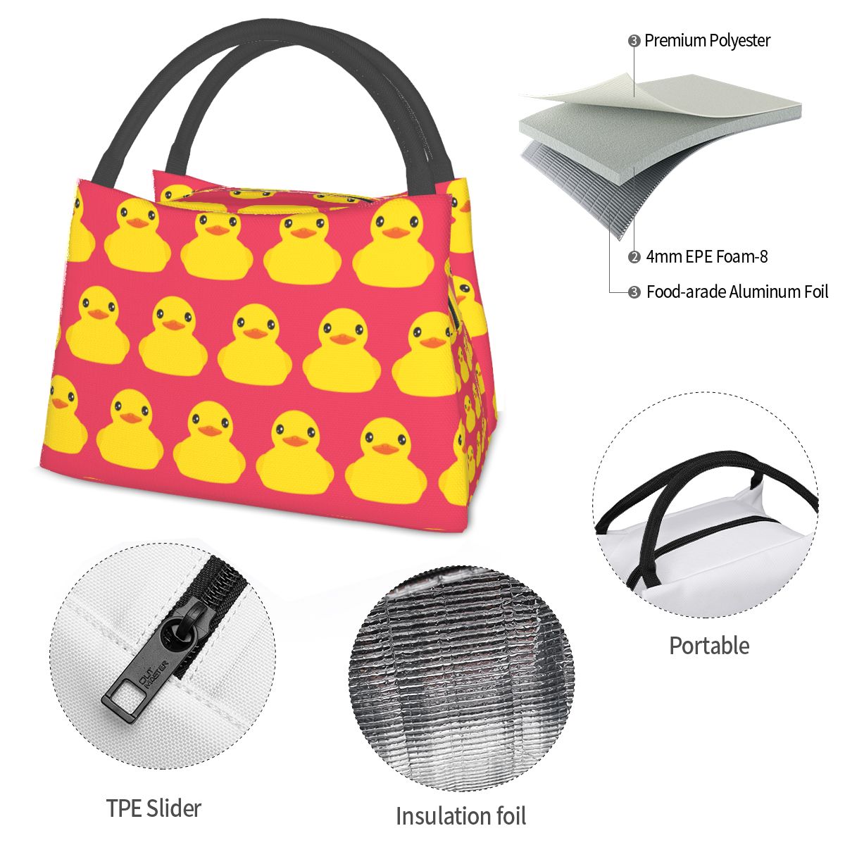 ถุงอาหารกลางวันแบบมีฉนวนลายเป็ - Food Storage Yellow บทวิจารณ์และราคา