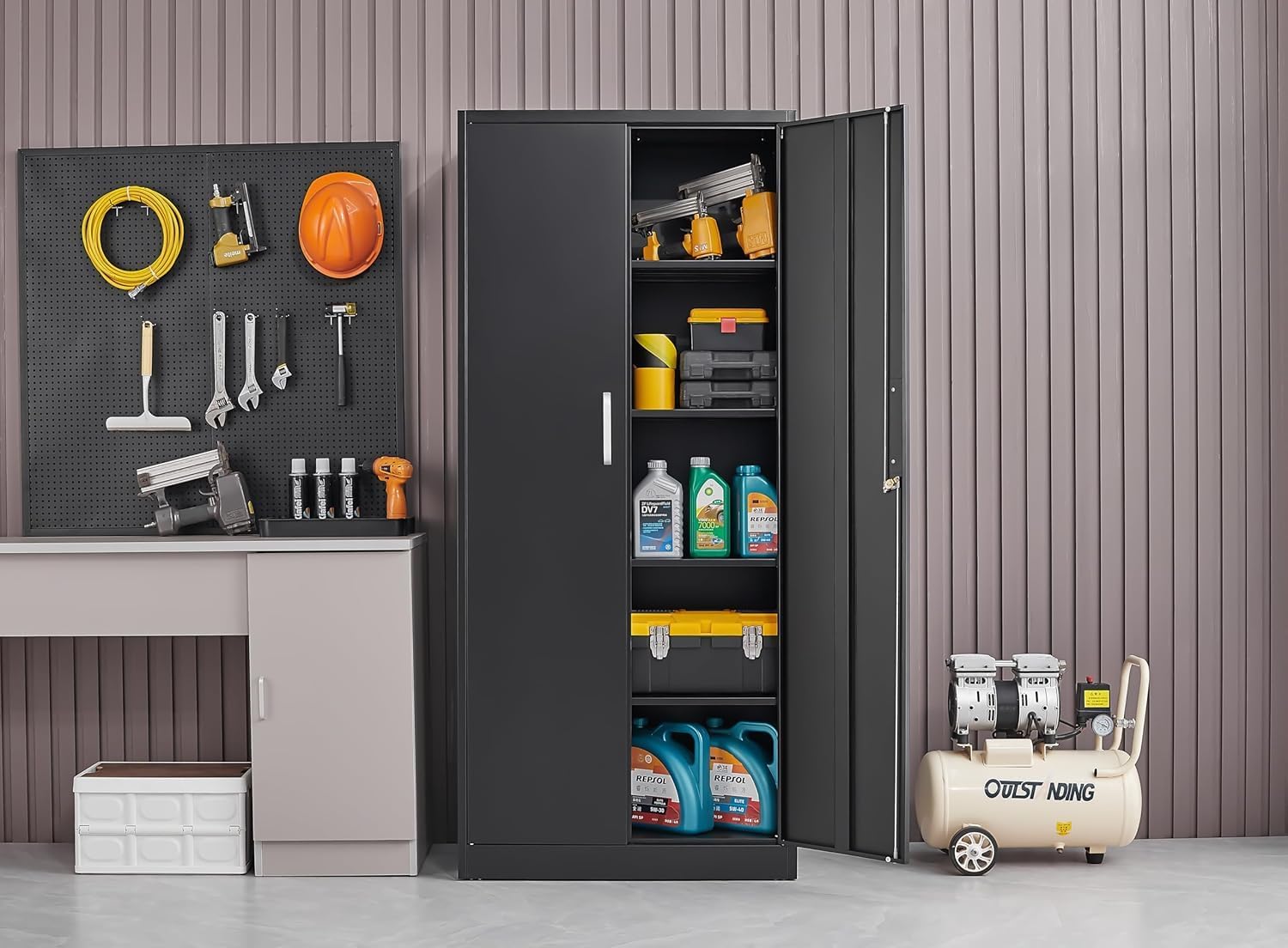 ตู้เก็บของโลหะพร้อมชั้นวางปรับ - Food Storage Shelving บทวิจารณ์และราคา
