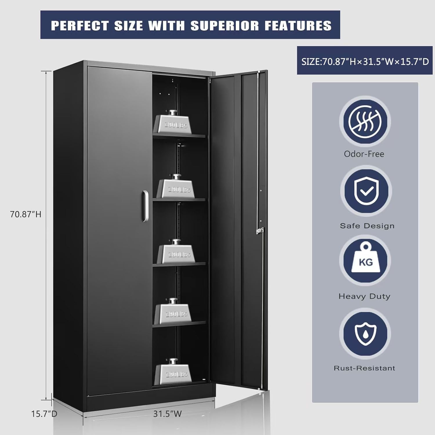 ตู้เก็บของโลหะพร้อมชั้นวางปรับ - Food Storage Shelving บทวิจารณ์และราคา