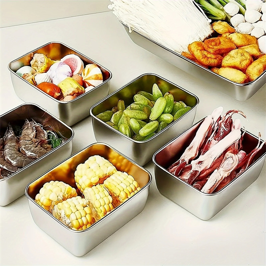 1/3/5pcs สแตนเลสกล่องเก็บอาหาร - Food Storage Underground บทวิจารณ์และราคา