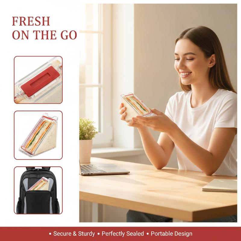 กล่องใส่แซนวิชทรงสามเหลี่ยม ฝา - Food Storage Non Toxic บทวิจารณ์และราคา