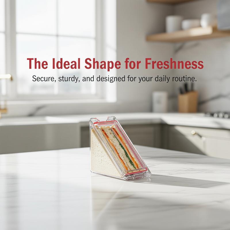 กล่องใส่แซนวิชทรงสามเหลี่ยม ฝา - Food Storage Non Toxic บทวิจารณ์และราคา