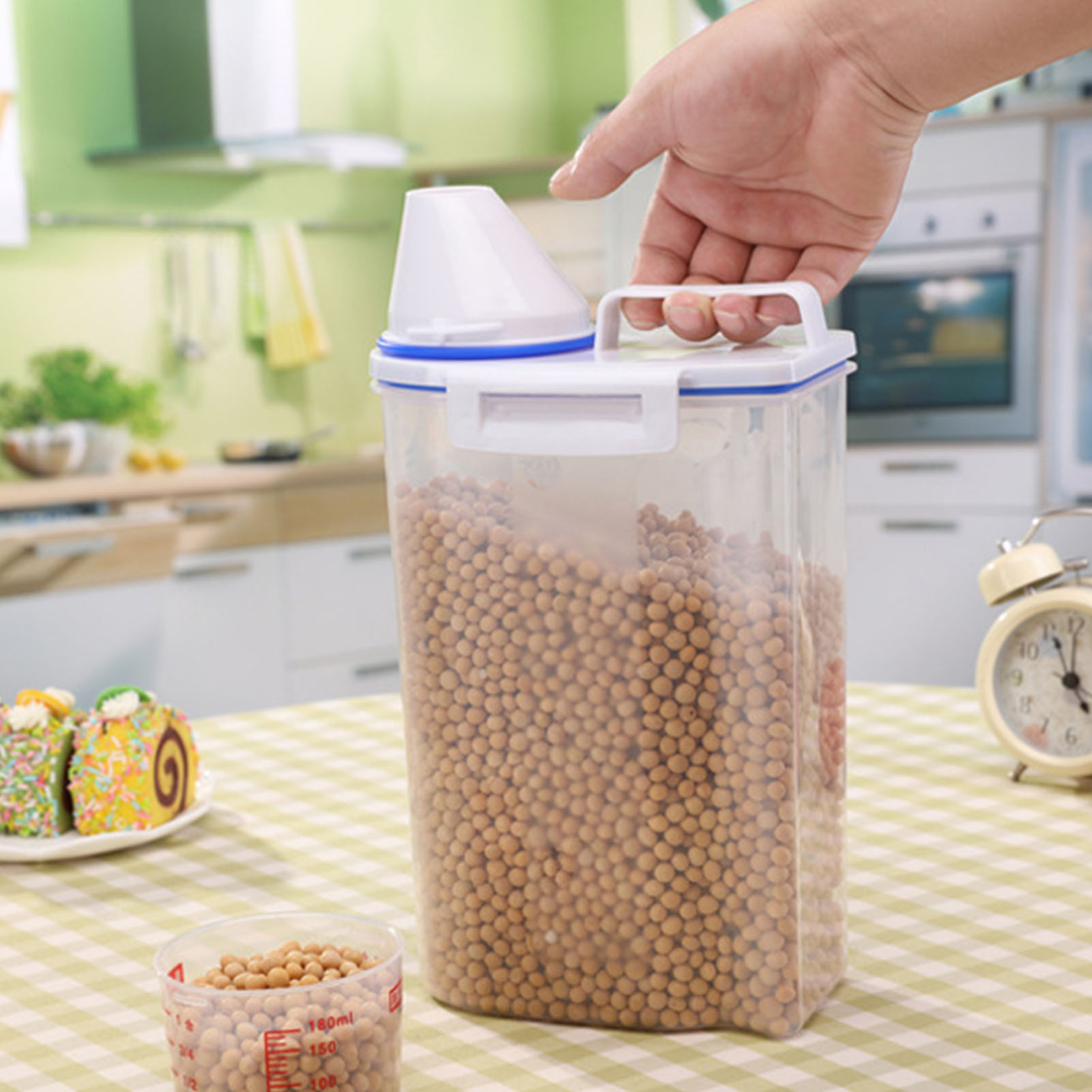 ภาชนะใส่ซีเรียล ถังเก็บข้าว คว - Food Storage Acrylic Containers บทวิจารณ์และราคา